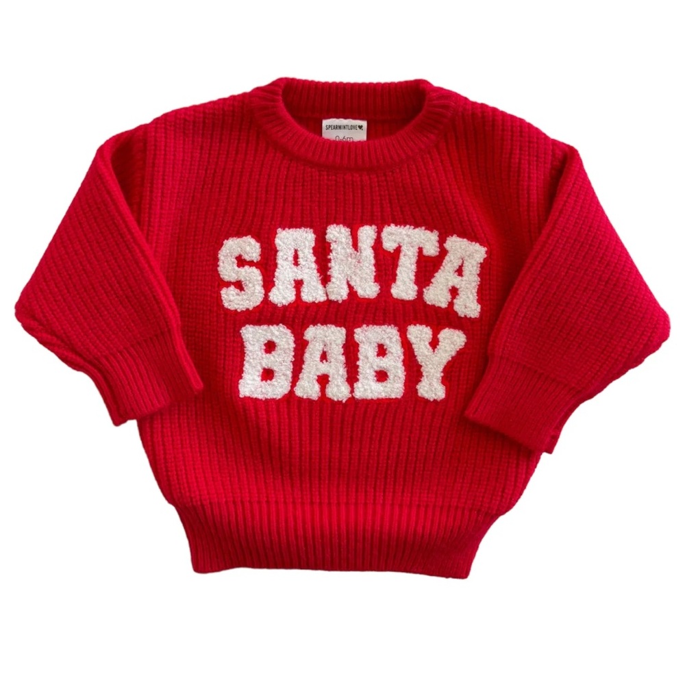 NWT “Santa Baby” Unisex Knit Sweaters - Spearmint Love